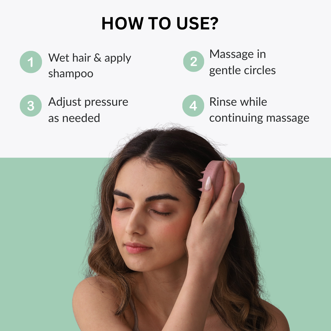 Soft Eco Scalp Massager | Scalp Massager for Hair Growth | Gentle Brush to Boost Circulation & Regrowth