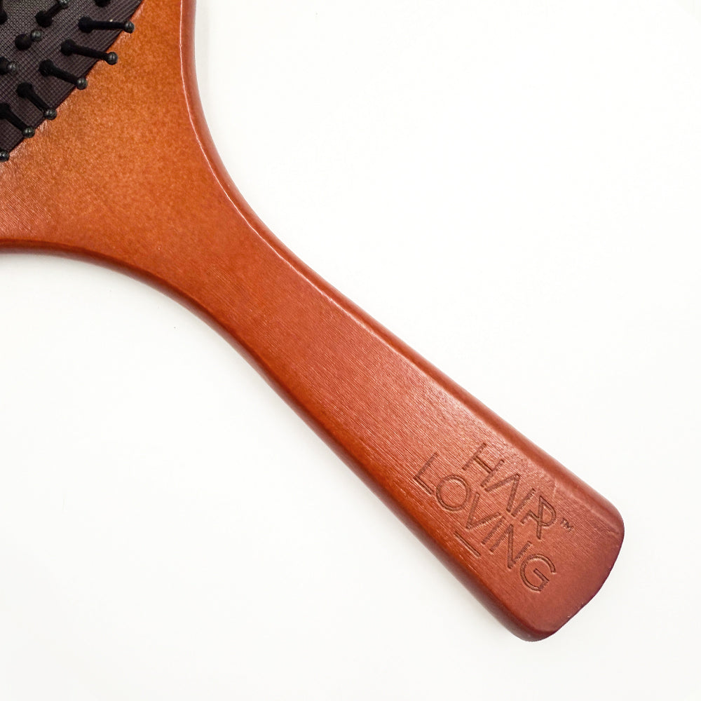 Hair Loving Wooden Paddle Brush – Anti-Breakage Detangling & Gentle Scalp Massage for All Hair Types