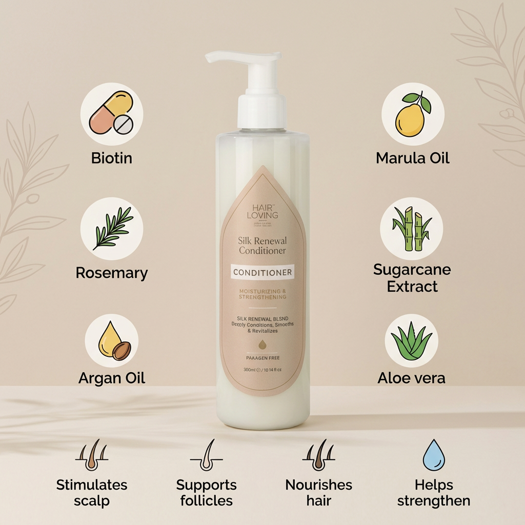 Silk Renewal Conditioner – Women’s Conditioner for Dry, Thinning Hair & Hair Fall Control