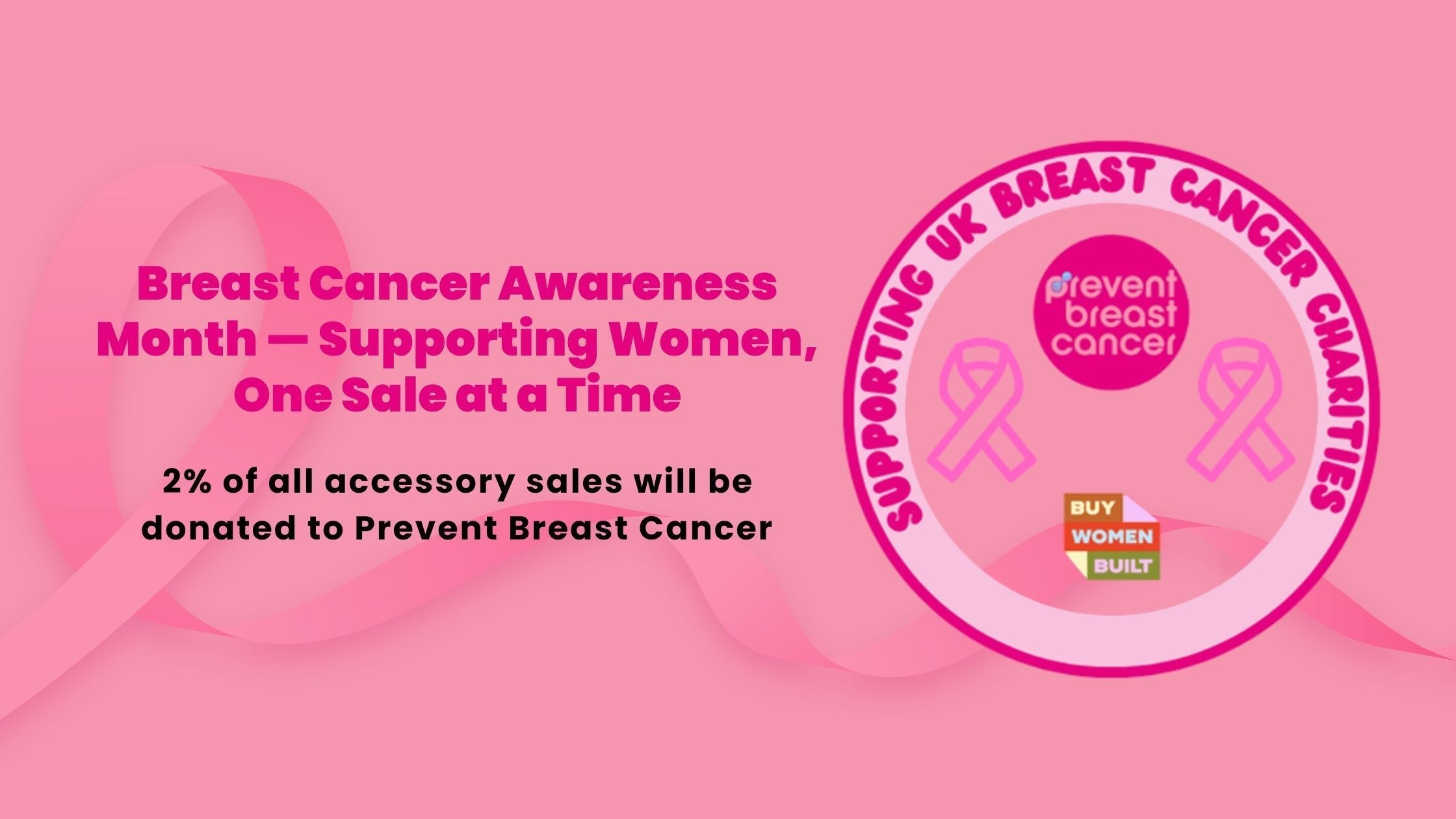 Breast Cancer Awareness Month Hairloving donating 2% of all accessory sales.