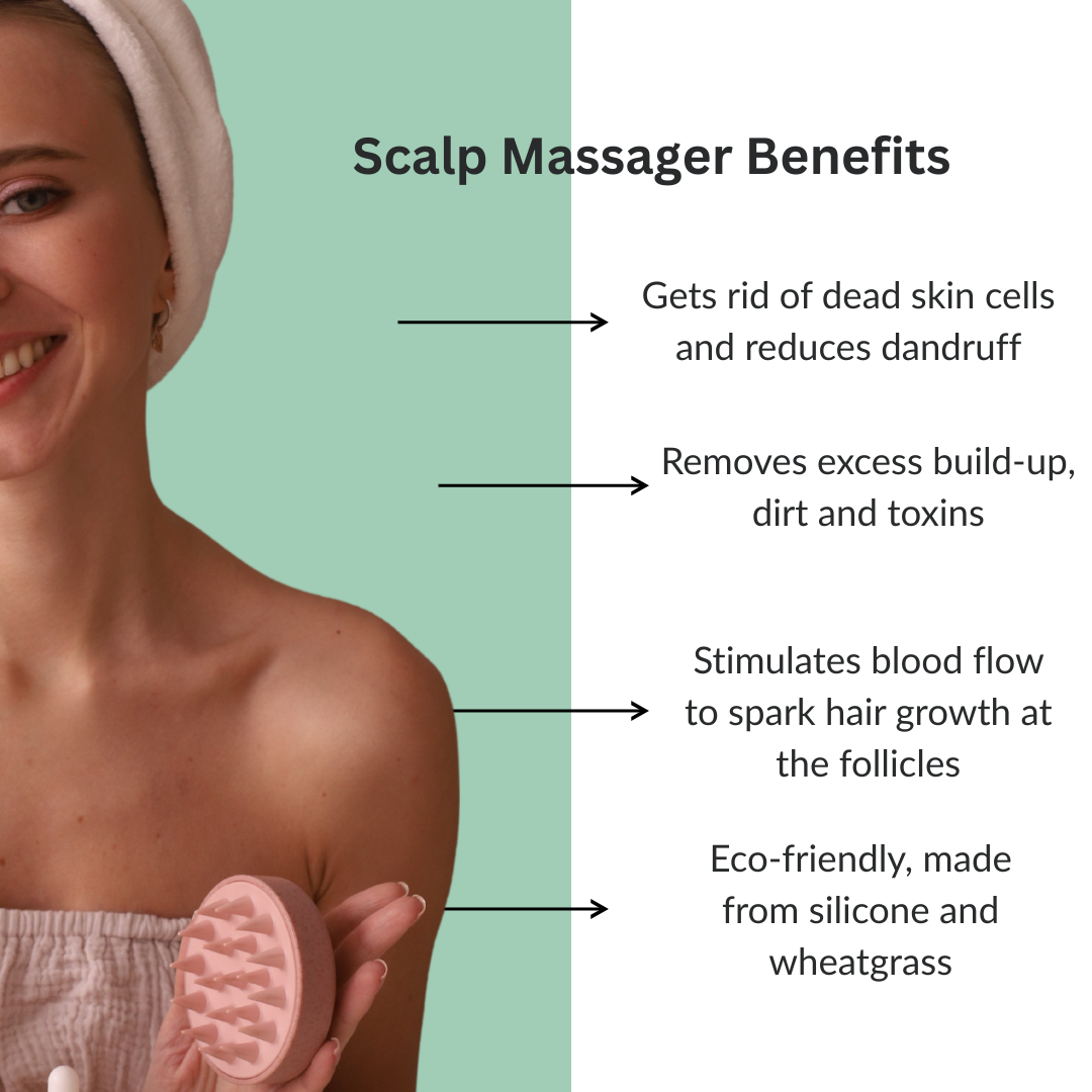 Soft Eco Scalp Massager | Scalp Massager for Hair Growth | Gentle Brush to Boost Circulation &amp; Regrowth