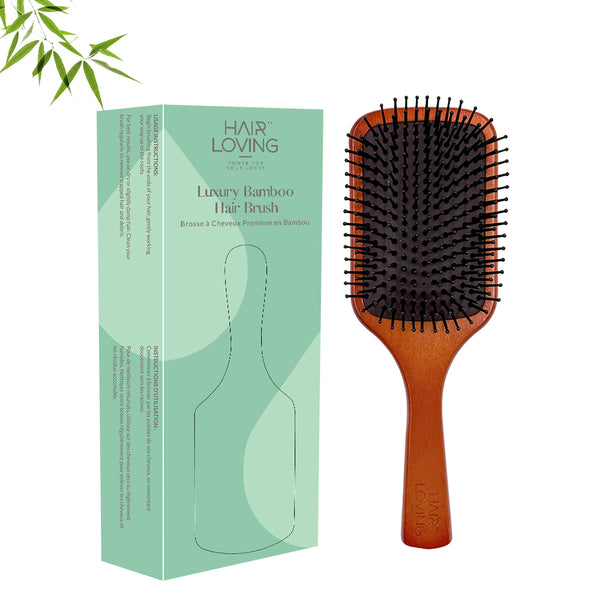Hair Brush - Wooden paddle brush for all hair types