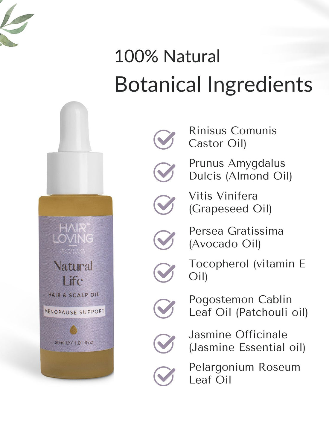 Natural life hair products for menopause made by natural ingredients