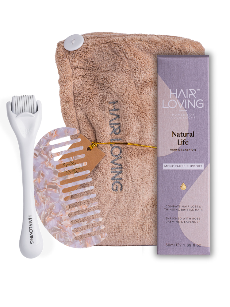 Menopause Hair Care Kit | Natural Support for Hair Thinning & Scalp Health | 4 Steps Menopause Hair Growth Treatment Kit