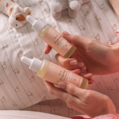 Postpartum Hair Regrowth Bundle – Restore Hair After Pregnancy Naturally | New Beginning Hair Oil &amp; Derma Roller Combo