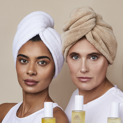 Two Pack of Luxury Hair Towel Wraps Hair Loving